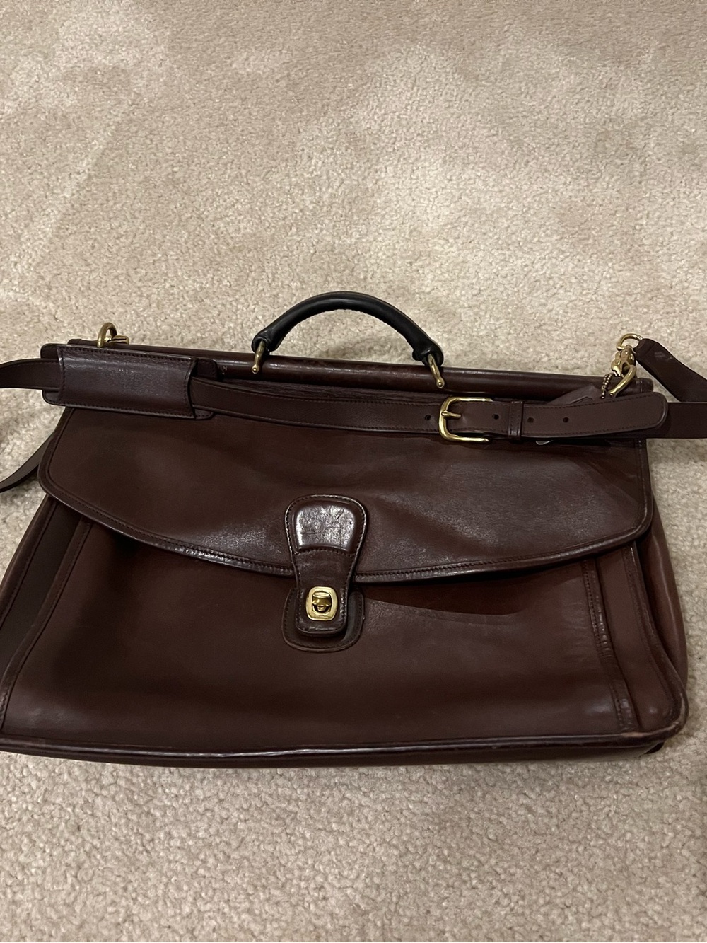 Coach Beekman Briefcase with Top Handle and Adjustable Strap